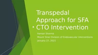 Transpedal  Approach for SFA CTO Intervention