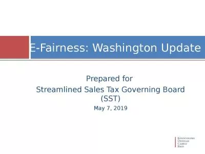 Prepared for  Streamlined Sales Tax Governing Board (SST)