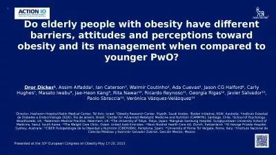 Do elderly people with obesity have different barriers, attitudes and perceptions toward