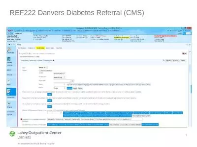 REF222 Danvers Diabetes Referral (CMS)