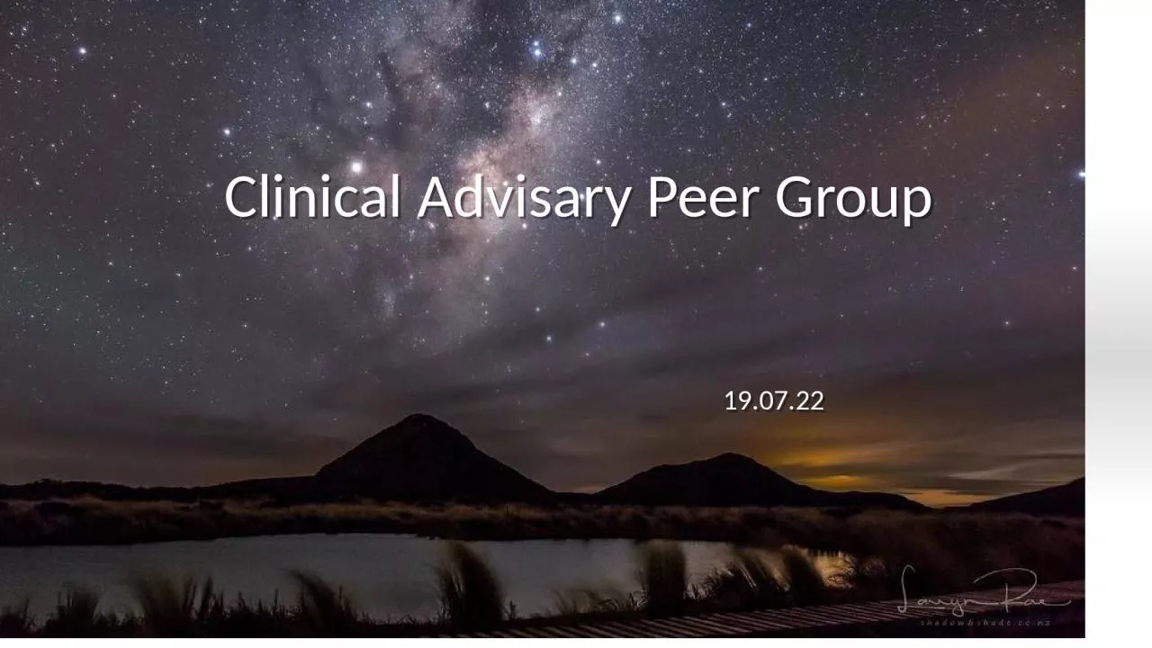 PPT-Clinical Advisary Peer Group