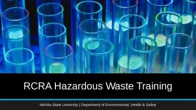 RCRA Hazardous Waste Training