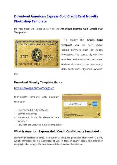 American Express Gold Credit Card PSD Template – Download Photoshop File