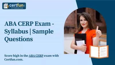 ABA CERP Exam - Syllabus | Sample Questions