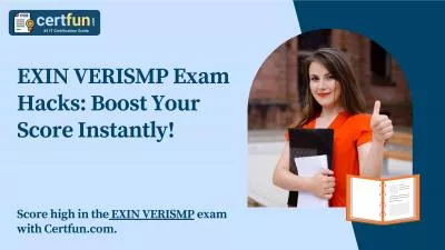 EXIN VERISMP Exam Hacks Boost Your Score Instantly!