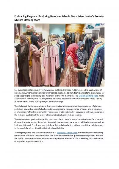 Exploring Hamdaan Islamic Store, Manchester\'s Premier Muslim Clothing Store