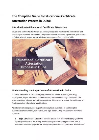 The Complete Guide to Educational Certificate Attestation Process in Dubai