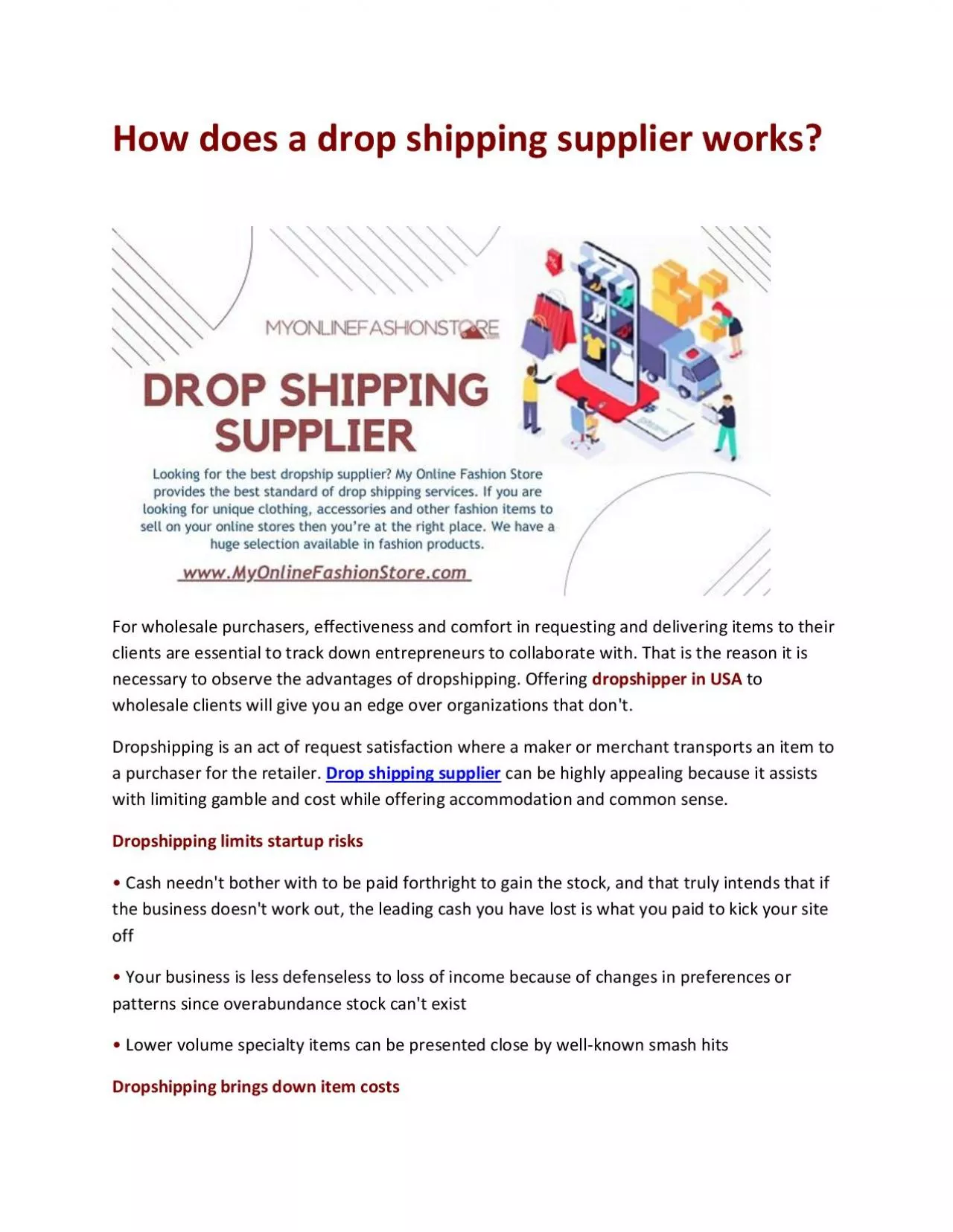 PDF-How does a drop shipping supplier works?