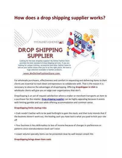 How does a drop shipping supplier works?