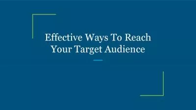 Effective Ways To Reach Your Target Audience