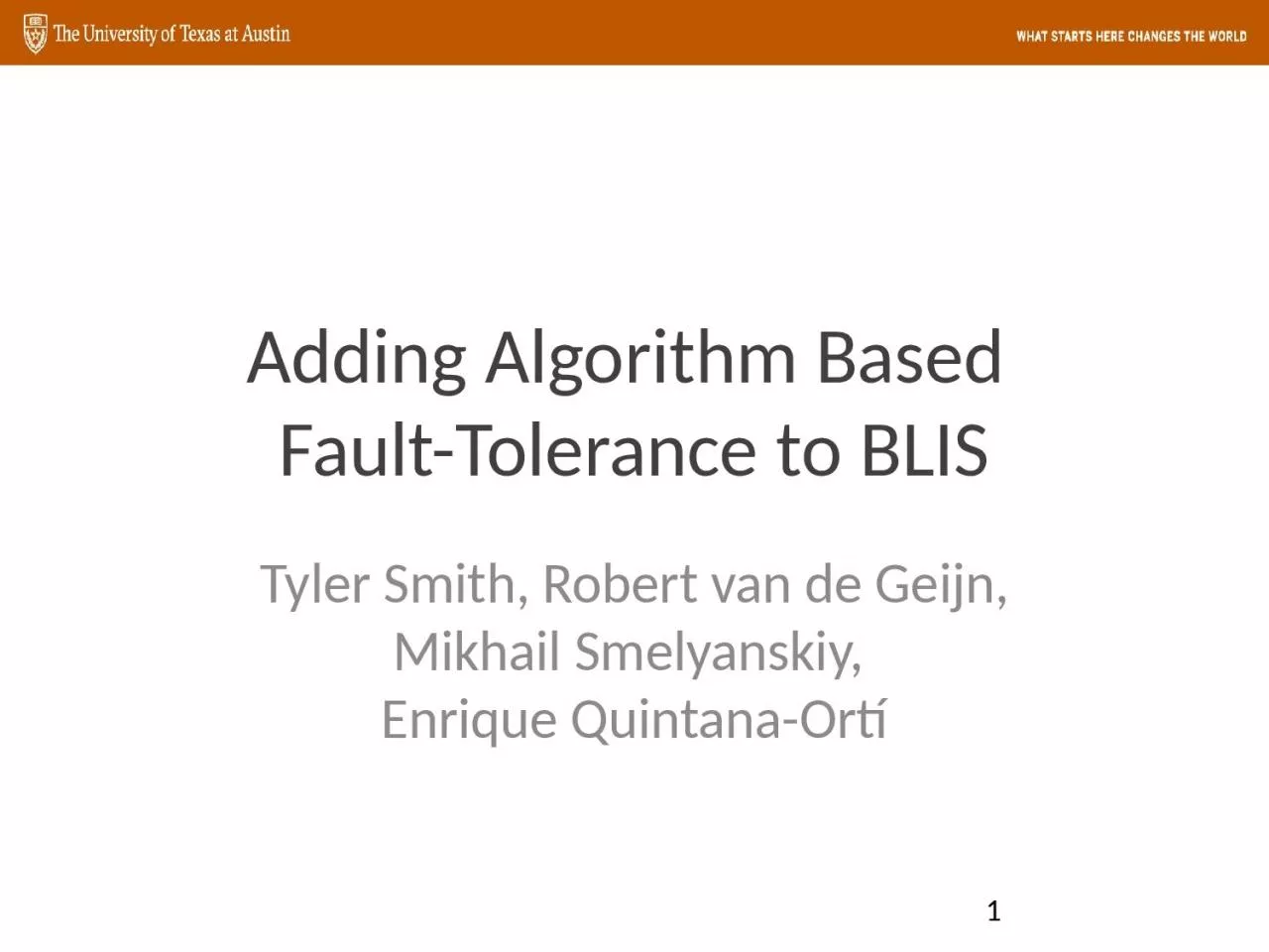 Adding Algorithm Based  Fault-Tolerance to BLIS