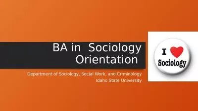 BA in  Sociology Orientation