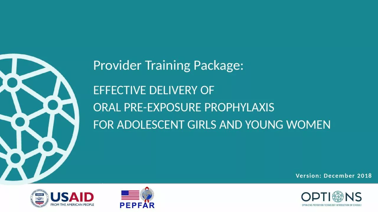 Provider Training Package: