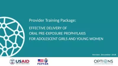 Provider Training Package: