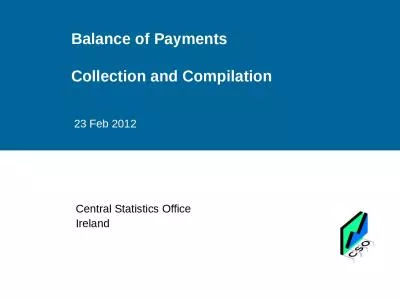 Balance of Payments Collection and Compilation