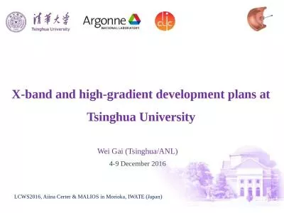 X-band and high-gradient development plans at Tsinghua University
