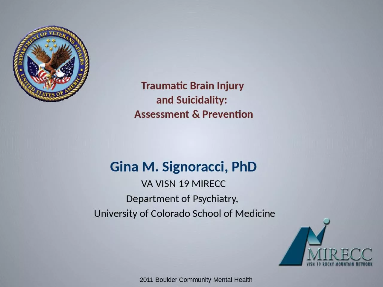 PPT-Gina M. Signoracci, PhD