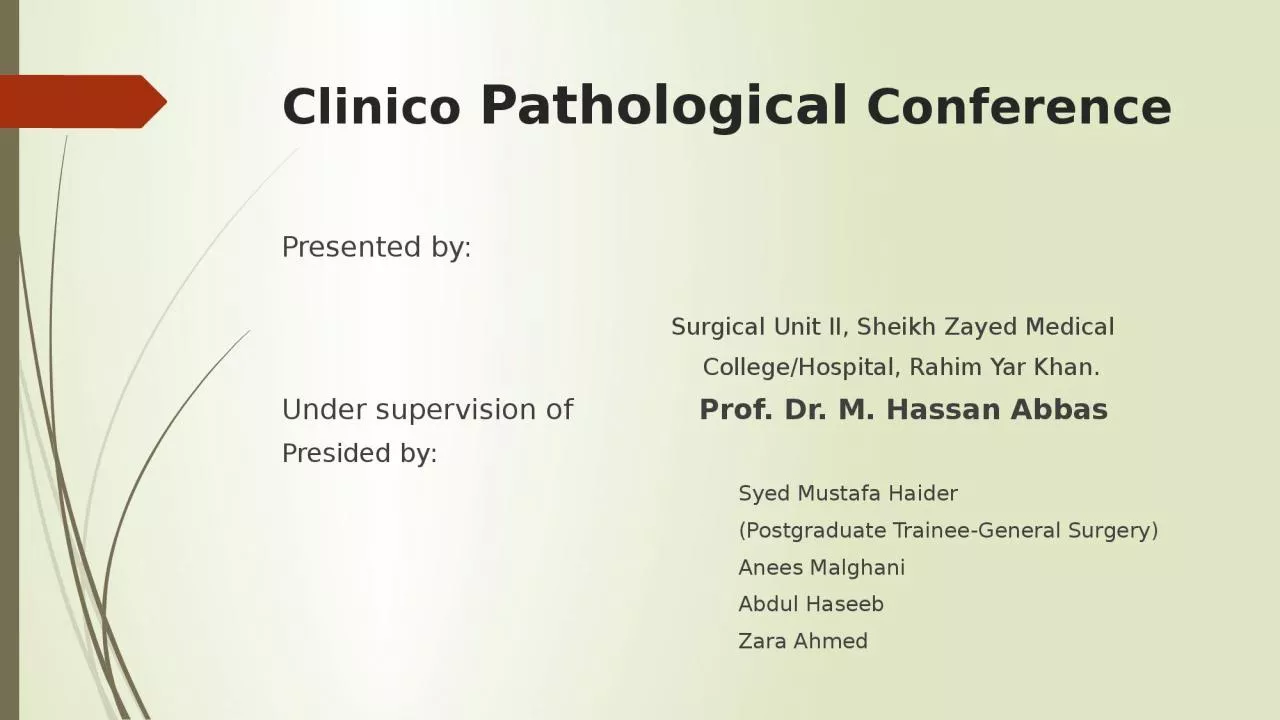 PPT-Clinico Pathological Conference