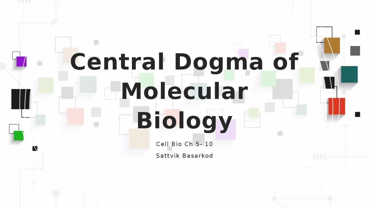 PPT-Central Dogma of Molecular Biology