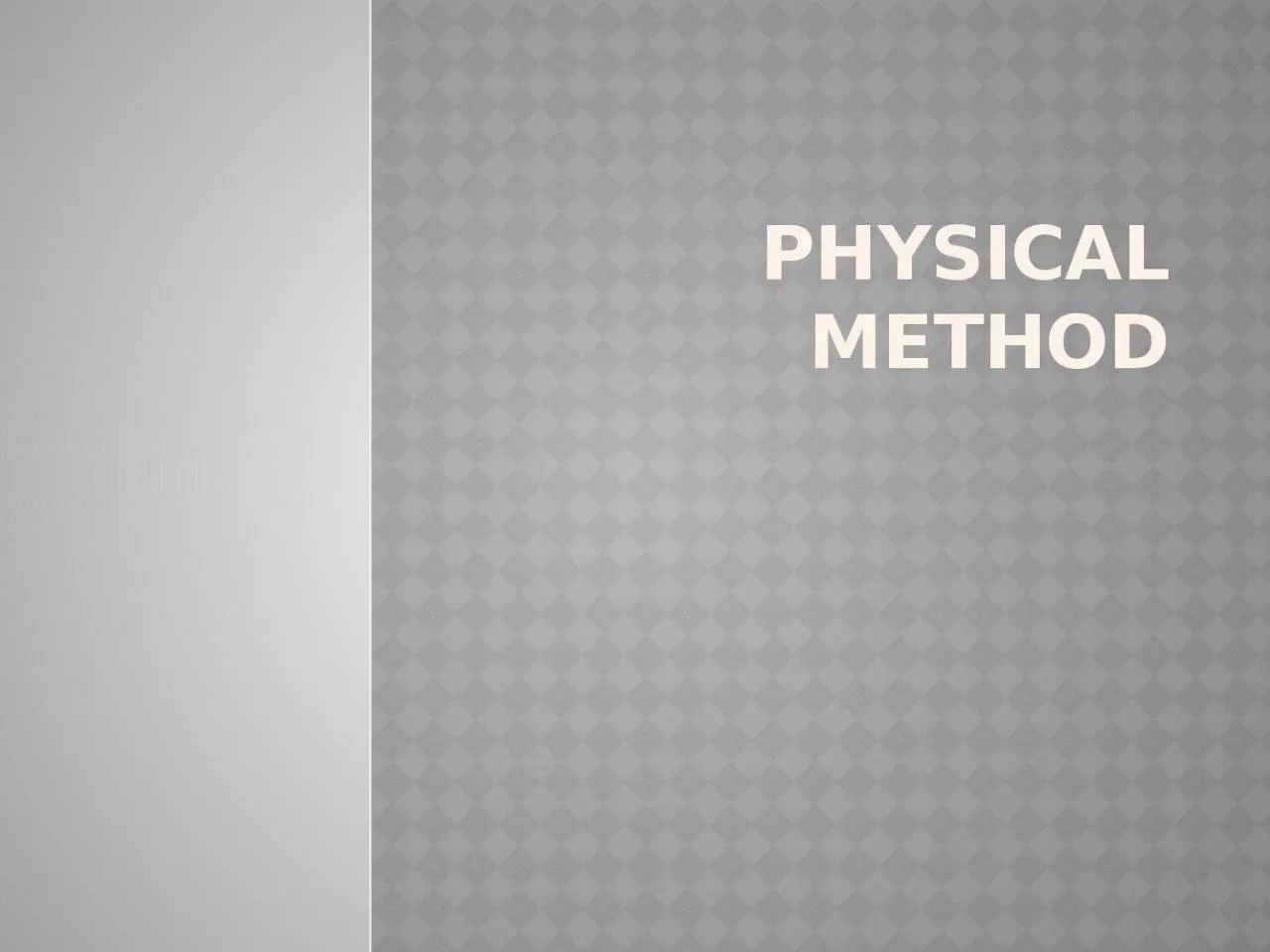 PPT-Physical method Cryotherapy