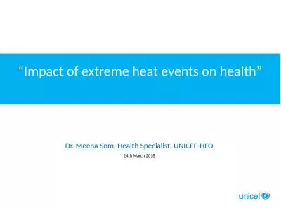 “Impact of extreme heat events on health”