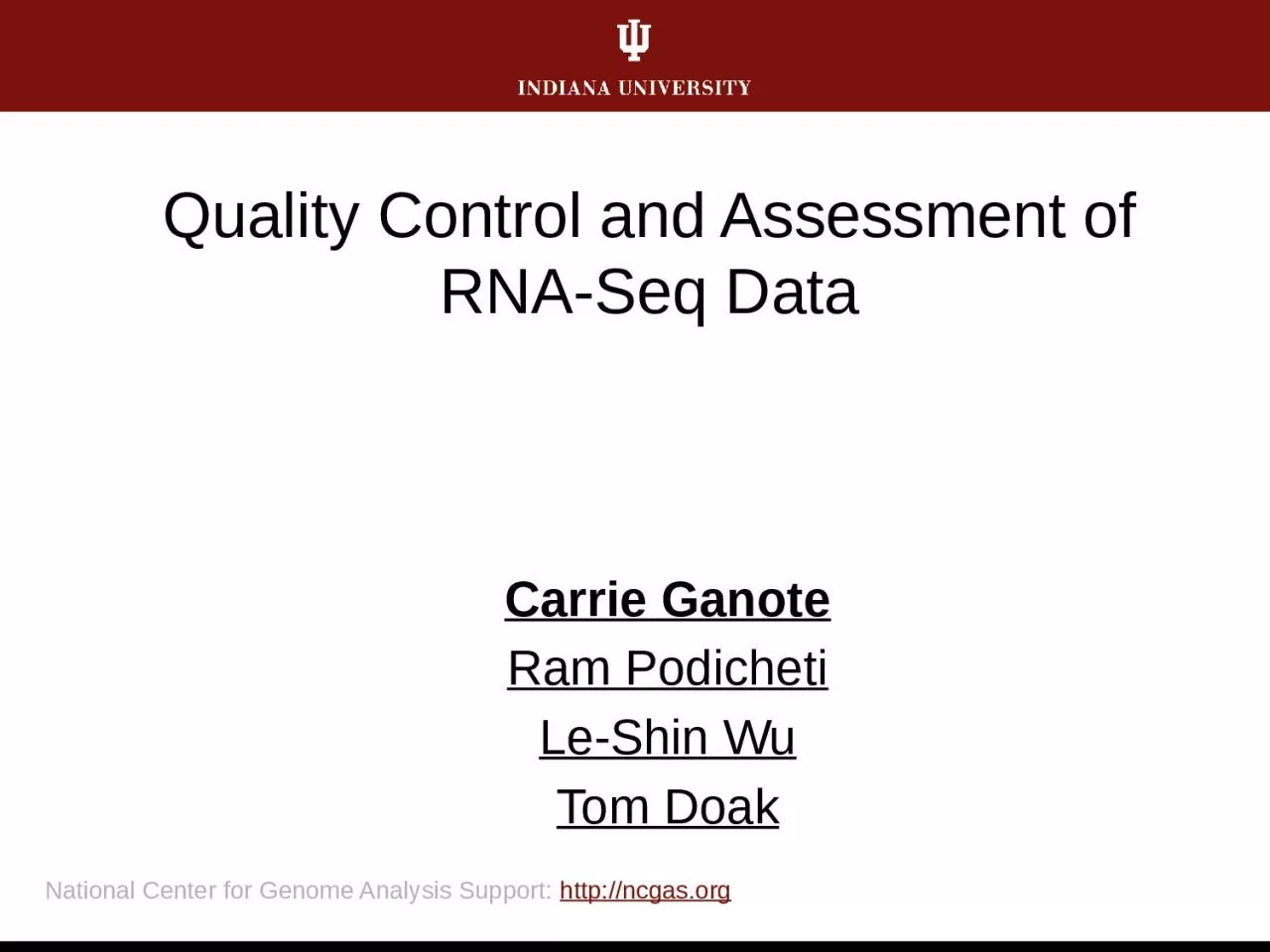 PPT-National Center for Genome Analysis Support: