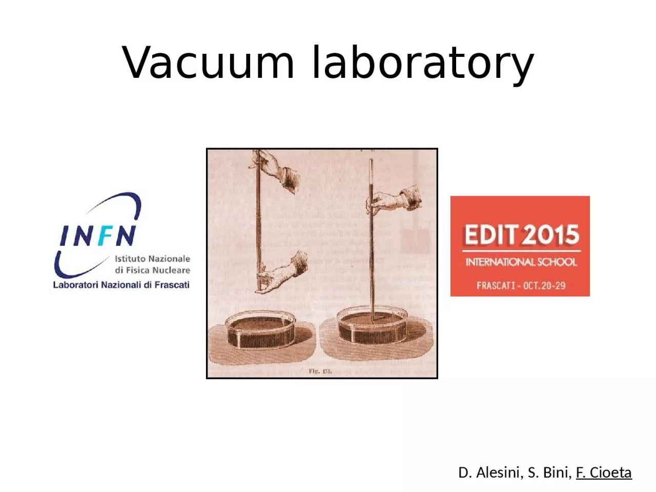 PPT-Vacuum laboratory D. Alesini, S. Bini,