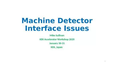 Machine Detector Interface Issues