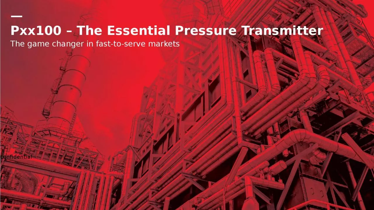 PPT-Pxx100 – The Essential Pressure Transmitter