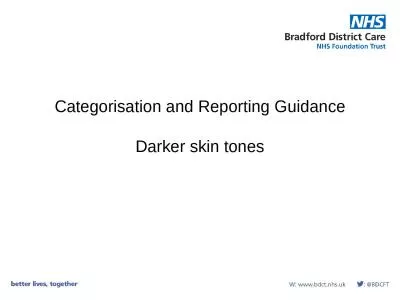 Categorisation and Reporting Guidance