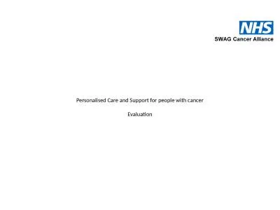 Personalised Care and Support for people with cancer