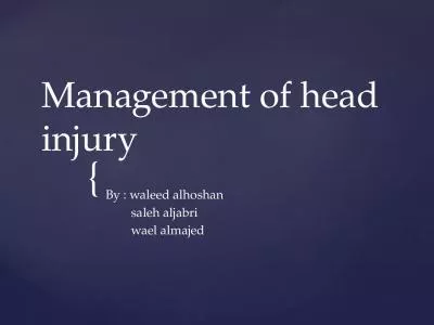 Management of head injury