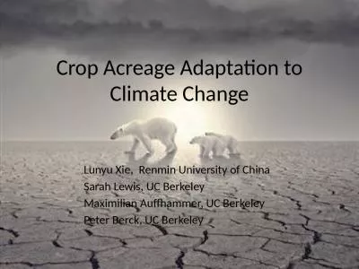 Crop Acreage Adaptation to Climate Change