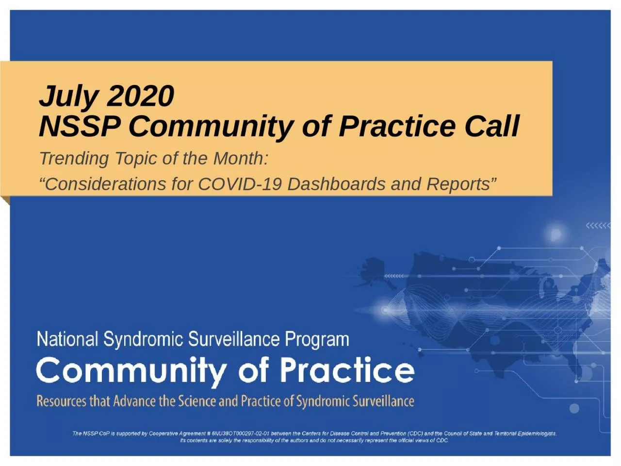 PPT-July 2020 NSSP Community of Practice Call