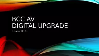 BCC AV  Digital  Upgrade