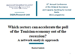 Which sectors can accelerate the pull of the Tunisian economy out of the recession?