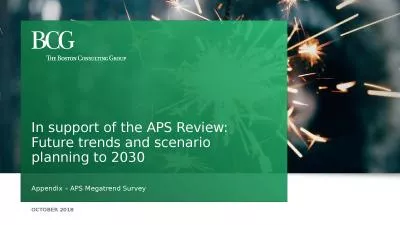 October 2018 Appendix – APS Megatrend Survey