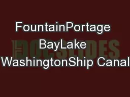FountainPortage BayLake WashingtonShip Canal