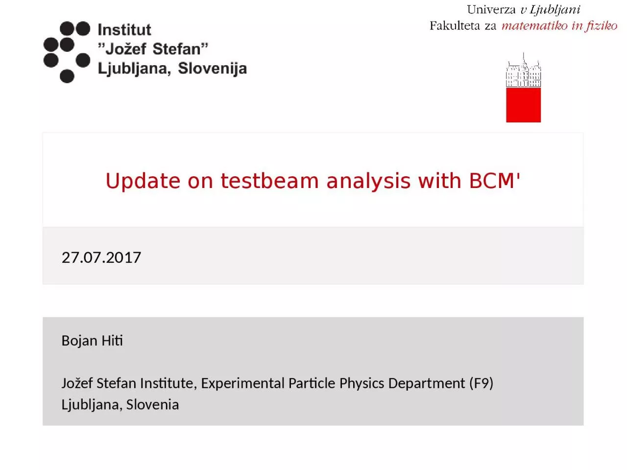 PPT-Update on testbeam analysis with BCM'