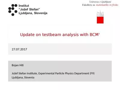 Update on testbeam analysis with BCM'