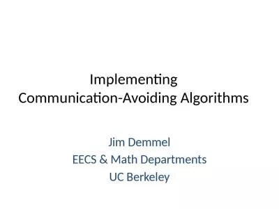 Implementing Communication-Avoiding Algorithms