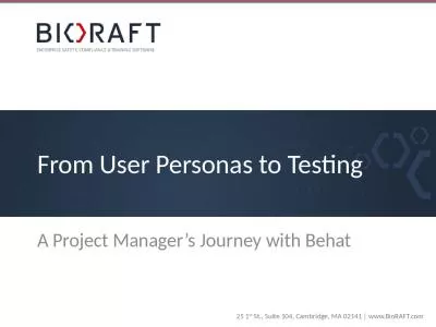 From User Personas to Testing