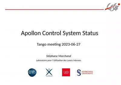 Apollon Control System Status