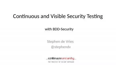 Continuous and Visible Security Testing