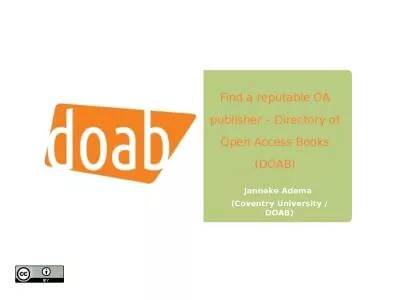 Find a reputable OA publisher – Directory of Open Access Books (DOAB)