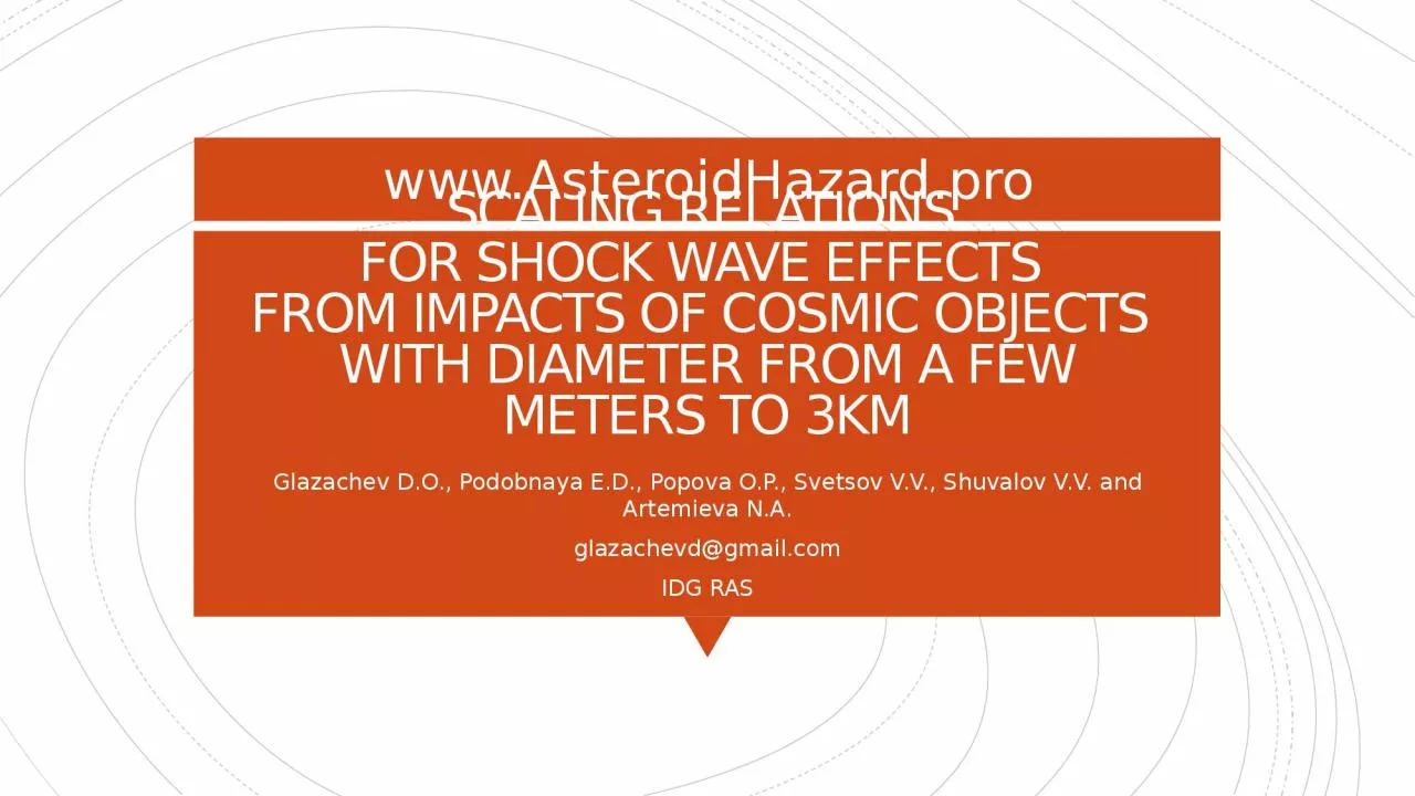 PPT-SCALING RELATIONS FOR SHOCK WAVE EFFECTS