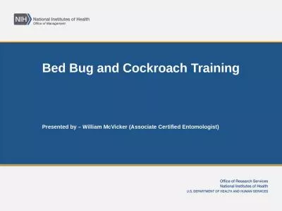 Bed Bug and Cockroach Training