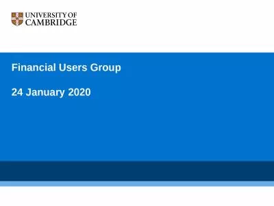 Financial Users Group 24 January 2020