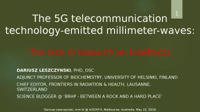 The 5G telecommunication technology-emitted millimeter-waves