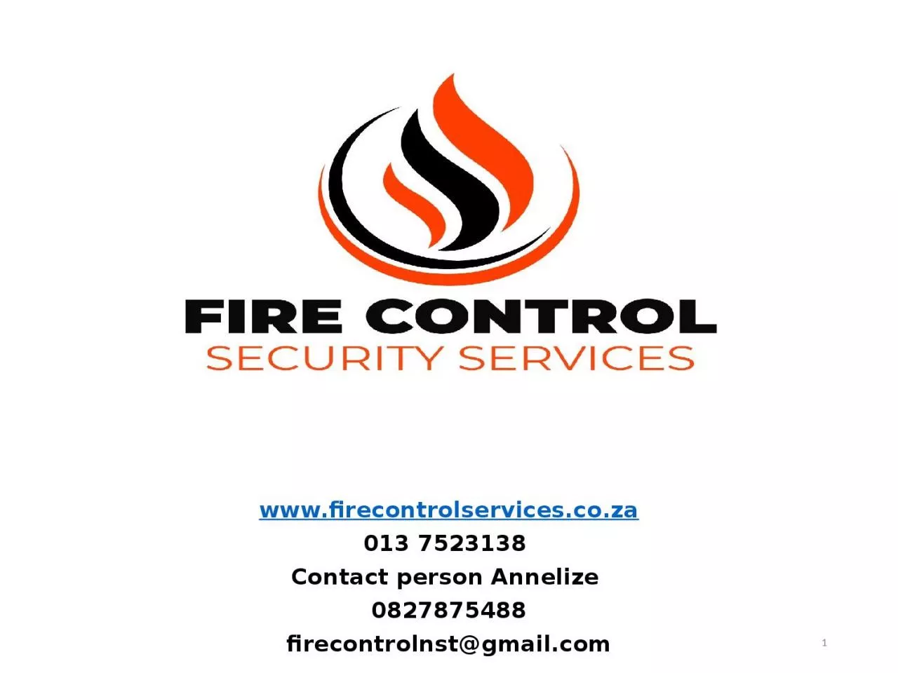 PPT-. www.firecontrolservices.co.za